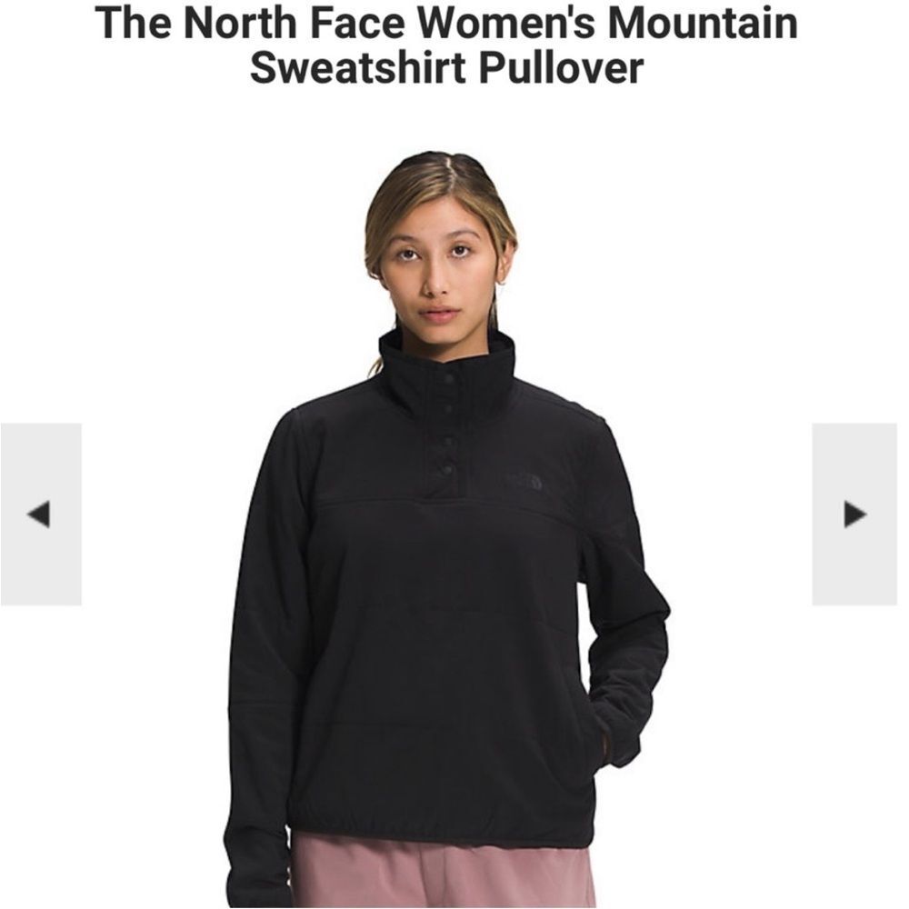 The North Face Mountain Sweatshirt 1/4 Snap Black Small